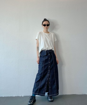 Denim Maxi Skirt #250426
